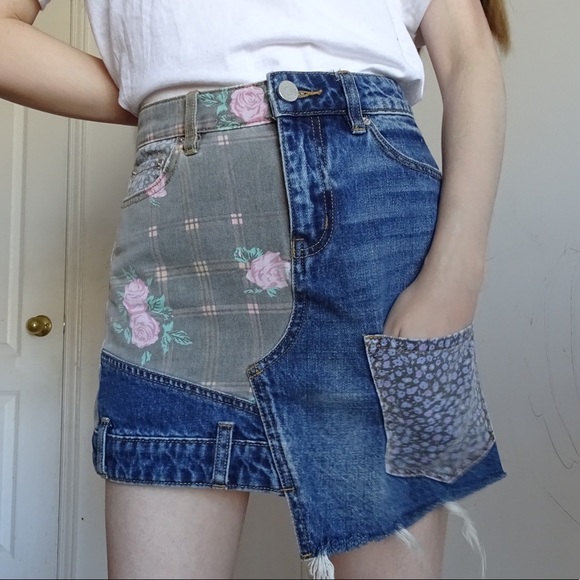 PATCHWORK BDG DENIM SKIRT - Picture 5 of 6
